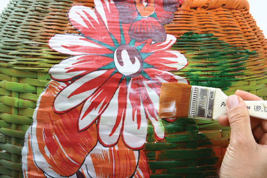 decoupage with fabric how