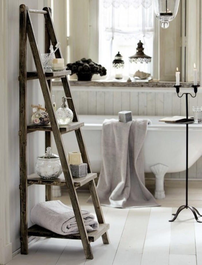 DIY ladder shelf ideas - Easy ways to reuse an old ladder ...